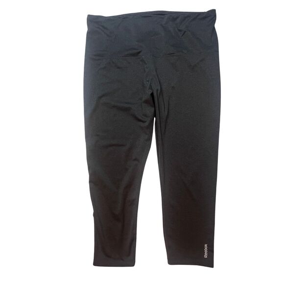 Reebok Leggings Womens XL Gray Cropped Athletic Workout Athleisure Sportswear - Picture 16 of 16